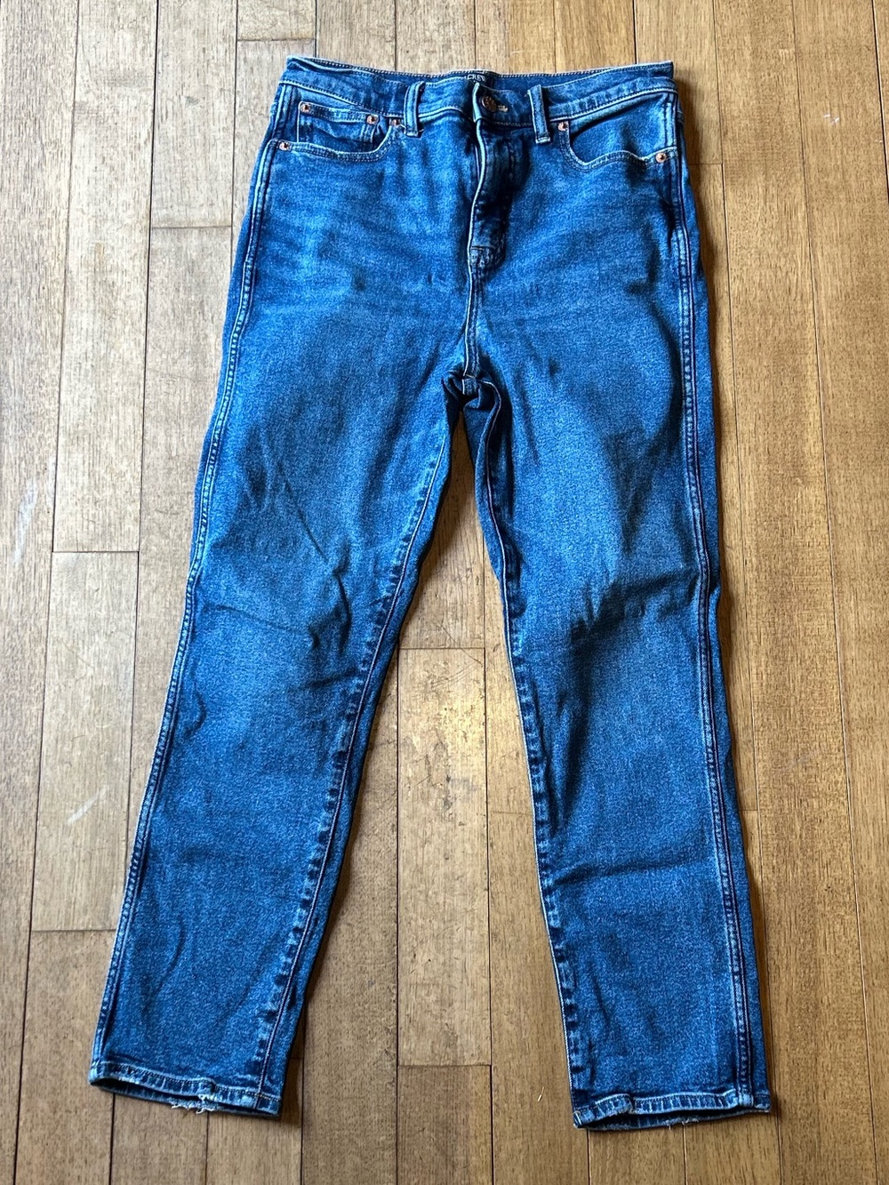 J. Crew Straight-Leg Women’s Jeans - Deep Blue Wash